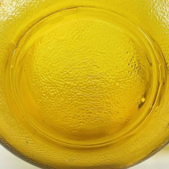 Hazel Atlas Waterfall Optic Ribbed Gold Vintage Amber Glass Pitcher MCM 1960s - Picture 11 of 12